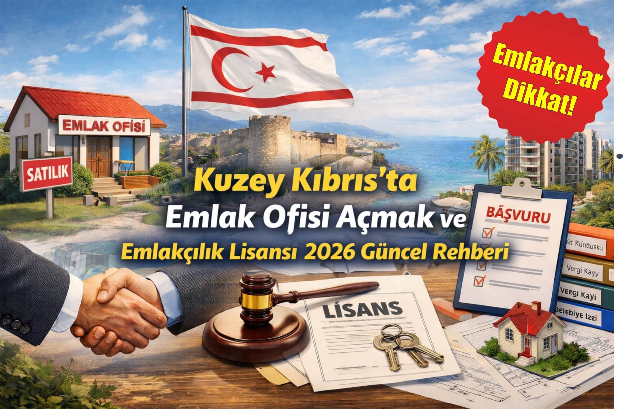 Emlakçılar Dikkat! Kuzey Kıbrıs’ta Emlak Ofisi Açmak ve Emlakçılık Lisansı: 2026 Güncel Rehberi